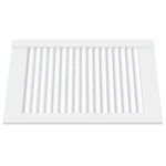 Anta con Design a Lamelle Bianca 61,5x39,4 cm in Legno di Pino