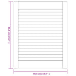 Ante a Lamelle 2 pz Bianche 61,5x49,4 cm in Legno di Pino