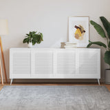 Ante a Lamelle 4 pz Bianche 61,5x49,4 cm in Legno di Pino