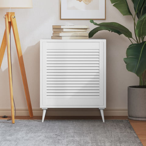 Anta a Lamelle Bianca 61,5x59,4 cm in Legno di Pino