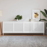 Ante a Lamelle 4 pz Bianche 61,5x59,4 cm in Legno di Pino