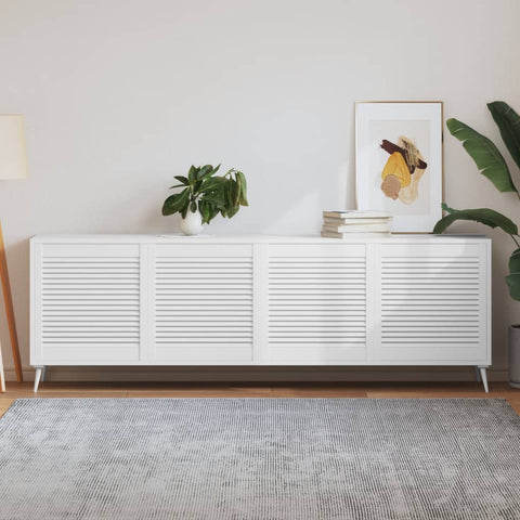 Ante a Lamelle 4 pz Bianche 61,5x59,4 cm in Legno di Pino