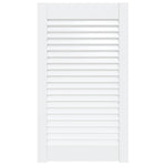 Anta con Design a Lamelle Bianca 69x39,4 cm in Legno di Pino