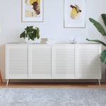 Ante a Lamelle 4 pz Bianche 69x49,4 cm in Legno di Pino