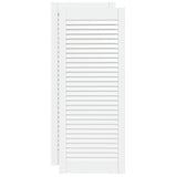 Ante a Lamelle 2 pz Bianche 99,3x39,4 cm in Legno di Pino