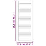 Ante a Lamelle 2 pz Bianche 99,3x39,4 cm in Legno di Pino