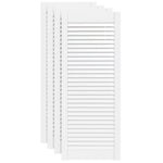 Ante a Lamelle 4 pz Bianche 99,3x39,4 cm in Legno di Pino