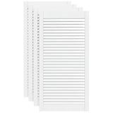 Ante a Lamelle 4 pz Bianche 99,3x49,4 cm in Legno di Pino