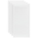 Ante a Lamelle 4 pz Bianche 99,3x49,4 cm in Legno di Pino