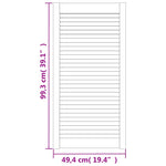 Ante a Lamelle 4 pz Bianche 99,3x49,4 cm in Legno di Pino