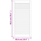 Ante a Lamelle 4 pz Bianche 99,3x49,4 cm in Legno di Pino