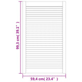 Anta a Lamelle Bianca 99,3x59,4 cm in Legno di Pino