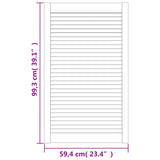 Anta a Lamelle Bianca 99,3x59,4 cm in Legno di Pino