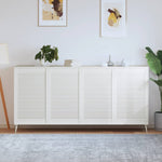 Ante a Lamelle Bianche 4 pz Bianche 99,3x59,4 cm Legno di Pino