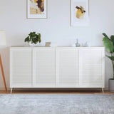 Ante a Lamelle Bianche 4 pz Bianche 99,3x59,4 cm Legno di Pino