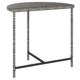Tavolo da Giardino Grigio 80x50x75 cm in Polyrattan