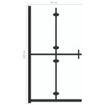 Parete per Doccia Walk-in Pieghevole in Vetro ESG 70x190 cm