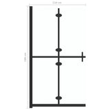 Parete per Doccia Walk-in Pieghevole in Vetro ESG 110x190 cm