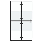 Parete per Doccia Walk-in Pieghevole in Vetro ESG 70x190 cm