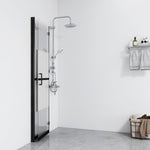 Parete per Doccia Walk-in Pieghevole in Vetro ESG 70x190 cm