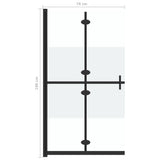 Parete per Doccia Walk-in Pieghevole in Vetro ESG 70x190 cm