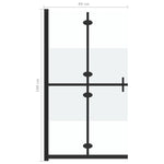 Parete per Doccia Walk-in Pieghevole in Vetro ESG 80x190 cm