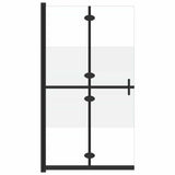 Parete per Doccia Walk-in Pieghevole in Vetro ESG 100x190 cm