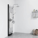 Parete per Doccia Walk-in Pieghevole in Vetro ESG 100x190 cm