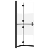 Parete per Doccia Walk-in Pieghevole in Vetro ESG 100x190 cm