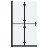 Parete per Doccia Walk-in Pieghevole in Vetro ESG 70x190 cm