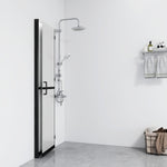 Parete per Doccia Walk-in Pieghevole in Vetro ESG 70x190 cm