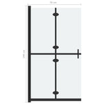 Parete per Doccia Walk-in Pieghevole in Vetro ESG 70x190 cm