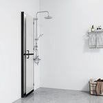 Parete per Doccia Walk-in Pieghevole in Vetro ESG 80x190 cm