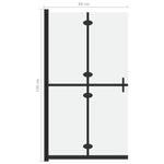 Parete per Doccia Walk-in Pieghevole in Vetro ESG 80x190 cm