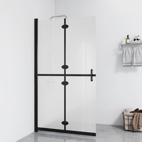 Parete per Doccia Walk-in Pieghevole in Vetro ESG 80x190 cm