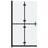 Parete per Doccia Walk-in Pieghevole in Vetro ESG 120x190 cm