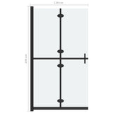 Parete per Doccia Walk-in Pieghevole in Vetro ESG 120x190 cm