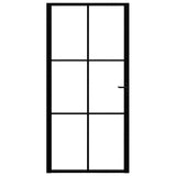 Porta da Interno ESG Vetro e Alluminio 102,5x201,5 cm Nera