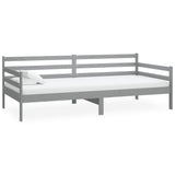 Dormeuse Grigia in Legno Massello di Pino 90x200 cm