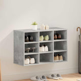 Mobile per scarpe Grigio cemento 77,5 x 30 x 51 cm