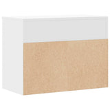 Panca Portascarpe Bianca 60x30x45cm in Truciolato