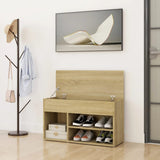 Panca Porta Scarpe Rovere Sonoma 80x30x45 cm Legno truciolato
