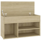 Panca Porta Scarpe Rovere Sonoma 80x30x45 cm Legno truciolato