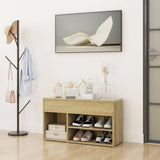 Panca Porta Scarpe Rovere Sonoma 80x30x45 cm Legno truciolato