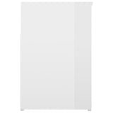 Panca Portascarpe Bianco Lucido 80x30x45 cm in Truciolato