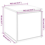 Cassetto Contenitore Rovere Sonoma 40,5x40x40 cm in truciolato
