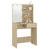 Toeletta con LED Rovere Sonoma 74,5x40x141 cm in Legno truciolato