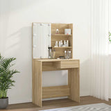Toeletta con LED Rovere Sonoma 74,5x40x141 cm in Legno truciolato