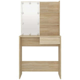 Toeletta con LED Rovere Sonoma 74,5x40x141 cm in Legno truciolato