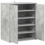 Scarpiera Grigio Cemento 60x35x70 cm in Legno truciolato